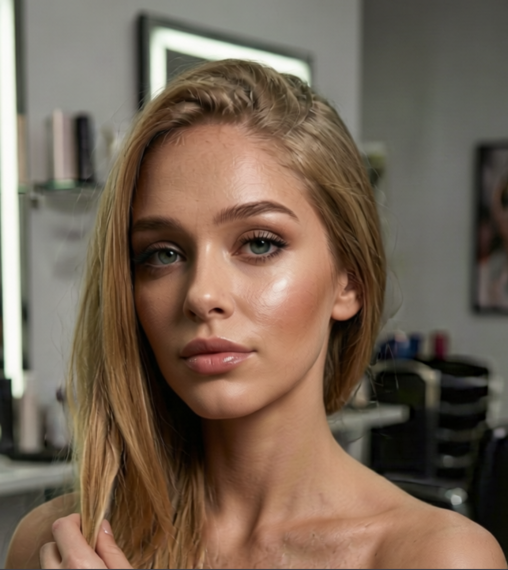 Soul - AI Girlfriend, freshly styled blonde hair